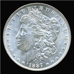 1887 Morgan Dollar Choice Unc Blazer Rare Variety (COI-5031)