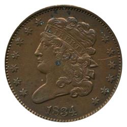 1834 Half Cent High Grade Low Mintage (COI-5082)