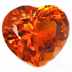 19.14ct Top Gem Heart Reddish Orange Brazil Citrine (GEM-11909)