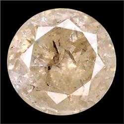 0.19ct   Round Cut Unheated Light Yellow Diamond (GEM-13667)