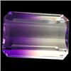 Image 1 : 23.64ct   Premium Emerald Cut Bi Color Brazil Amethyst (GEM-15135)