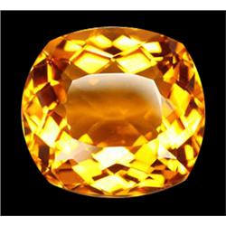33.45ct Big Size Top Golden Yellow Cushion Cut Citrine (GEM-15726)