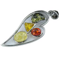 67ct Baltic Amber Gold Vermeil Pendant 2 5/8" (JEW-1324)