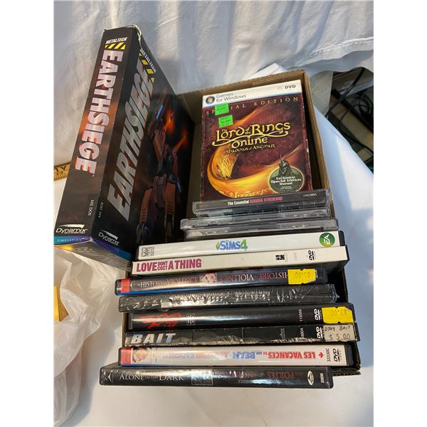 Dvds, computer games ect