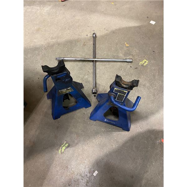 Jack stands and tire iron