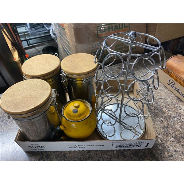 Canisters and tin enamel ect