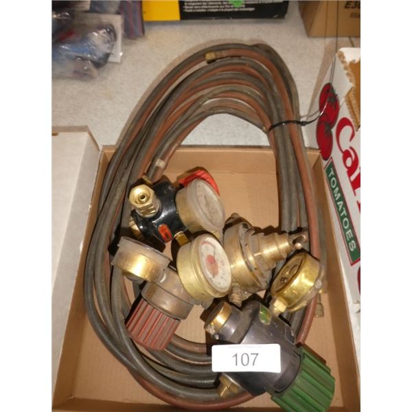Oxygen & Acetylene Gauges With Hose