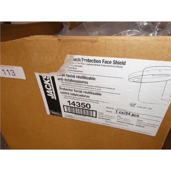 reusable splash protection face shield