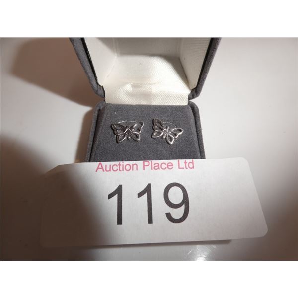 New Sterling Silver Earrings Butterflies
