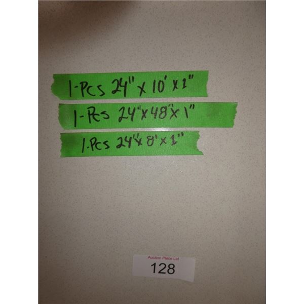 counter top: 1pc 24"x10'x1", 1pc 24"x48"x1",