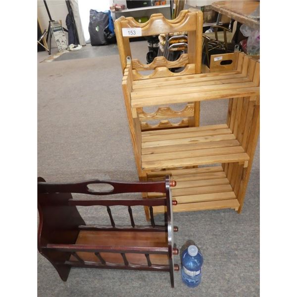 wooden shelf/storage units