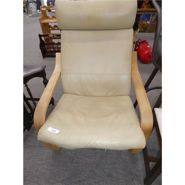 Ikea vintage leather poang / accent chair