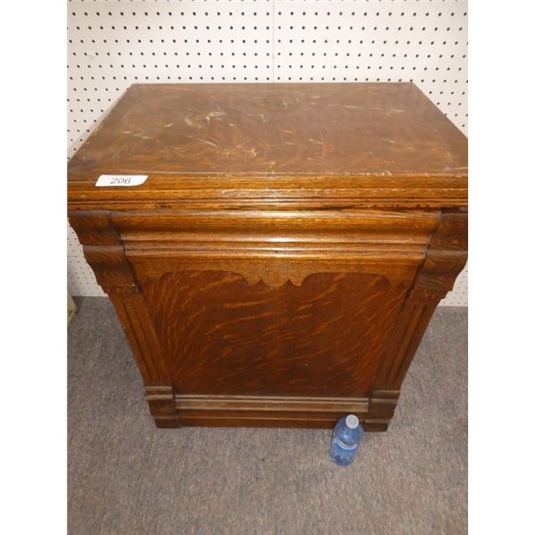 wooden fold-out table/storage