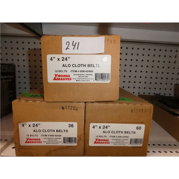 New 4"x24" Alo cloth belts Sand Paper