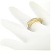 Image 6 : Unique Platinum & 18k Yellow Gold 0.60 ctw Channel Set Princess Diamond Band Rin