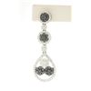Image 2 : NEW 14k White Gold 3.74 ctw White and Black Diamond Long Dangle Drop Earrings