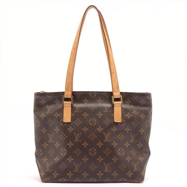 Louis Vuitton Brown Monogram Canvas Leather Cabas Piano Tote Bag