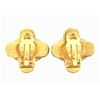 Image 5 : Chanel Gold-tone Metal CC Arabesque Logo Cross Shape Clip-on Earrings