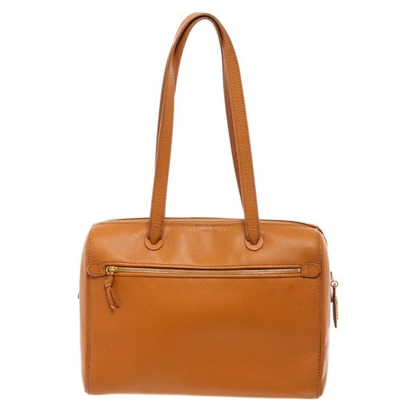 Chanel Vintage Zip Around Orange Shoulder Bag