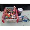 Image 1 : Bin Of Collectible Toys + New Toys