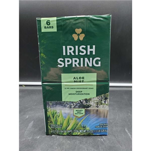 Irish Springs Aloe Mist Bar Soap (6 x 105g)