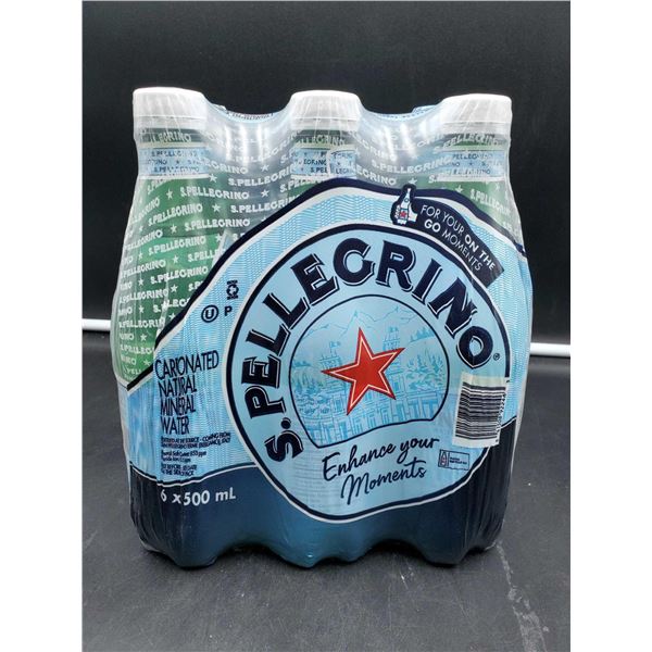 S. Pellegrino Carbonated Natural Mineral Water (6 x 500ml)