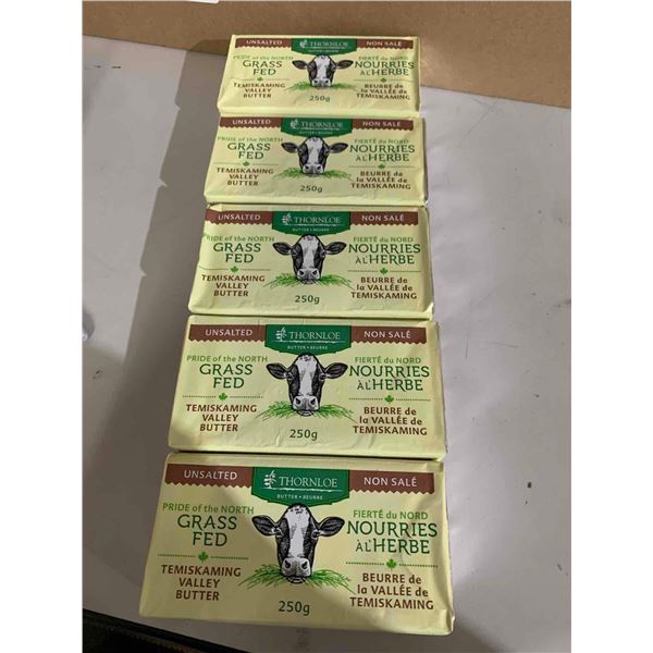 Thornloe Unsalted Grass Fed Butter 5x250g