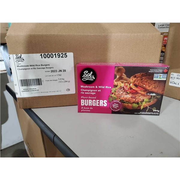 Sol Cuisine Mushroom & Wild Rice Plant Based Burgers 12x284g