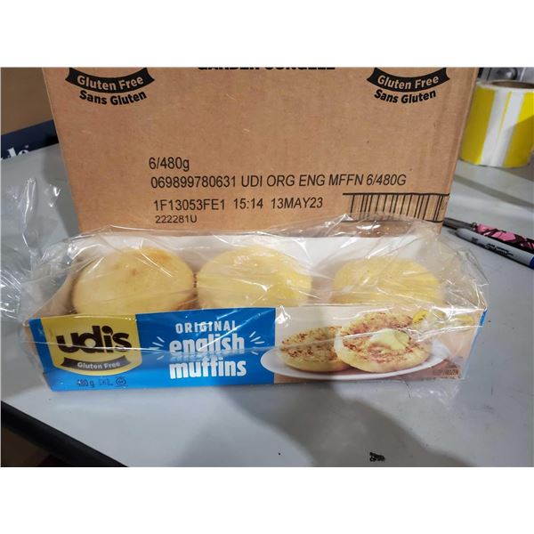 Udi's Gluten Free English Muffins 6x480g