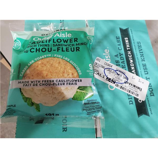 Outer Aisle Cauliflower Sandwich Thins  12x191g
