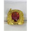 Image 1 : Gents Ruby Style Solitaire 18K GP Designer ring
