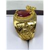 Image 3 : Gents Ruby Style Solitaire 18K GP Designer ring