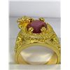 Image 4 : Gents Ruby Style Solitaire 18K GP Designer ring