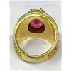 Image 5 : Gents Ruby Style Solitaire 18K GP Designer ring