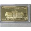 Image 2 : USA 20 dollar gold plated wafer bar new encapsulated