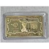 Image 1 : USA Two Dollar Commemorative Gold Plated Wafer Bar