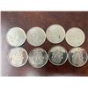 Image 1 : Royal Canadian Mint Lot of 8 1952-2002 $0.50 Coins