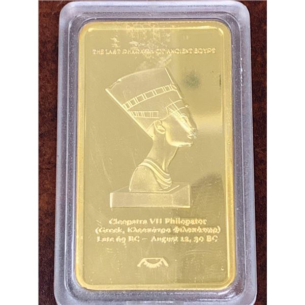 Cleopatra .999 Gold Plated Wafer Bar