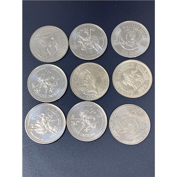 Lot of 9 Calgary Stampede Various Years  $1.00 Coins