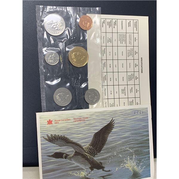 Royal Canadian Mint Cellophane Sealed Proof Set 1991