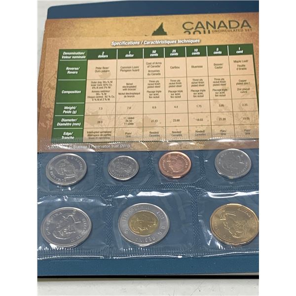 Royal Canadian Mint Cellophane Sealed Proof Set 2011