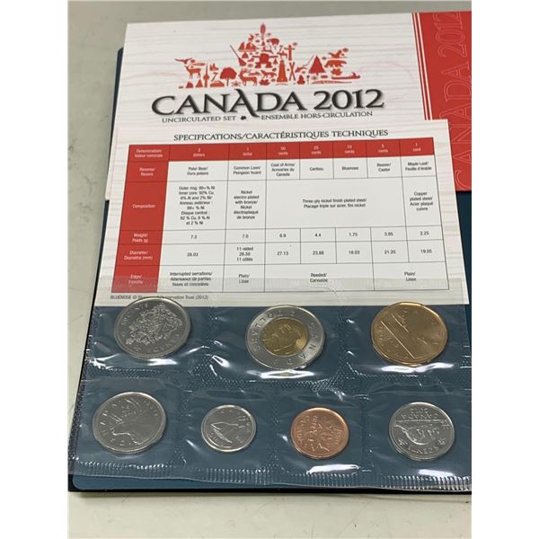 Royal Canadian Mint Cellophane Sealed Proof Set 2012