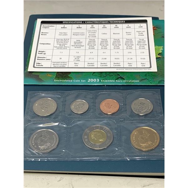 Royal Canadian Mint Cellophane Sealed Proof Set 2003