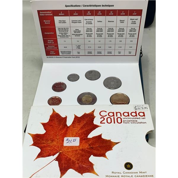 Royal Canadian Mint Cellophane Sealed Proof Set 2010