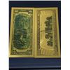 Image 3 : Complete Set of Gold Foil USA Bills $1.00 - $100.00 Lot of 7