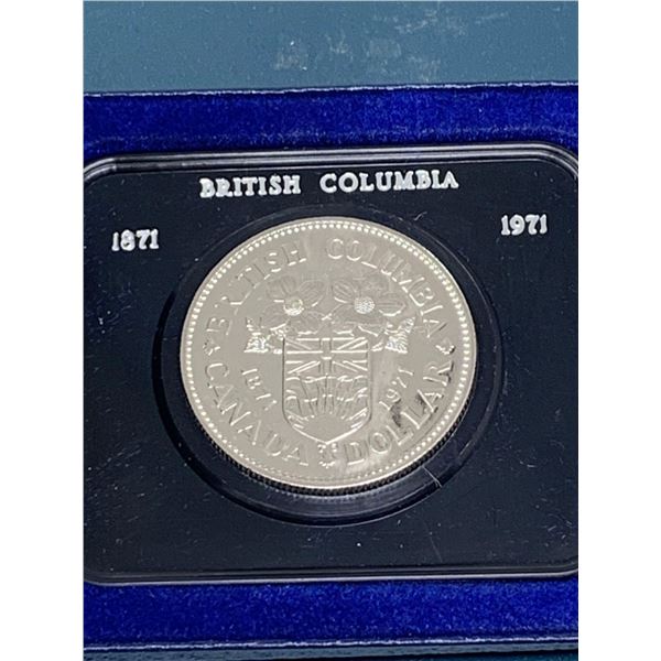 Royal Canada Mint British Columbia 1871-1971 Cased Dollar