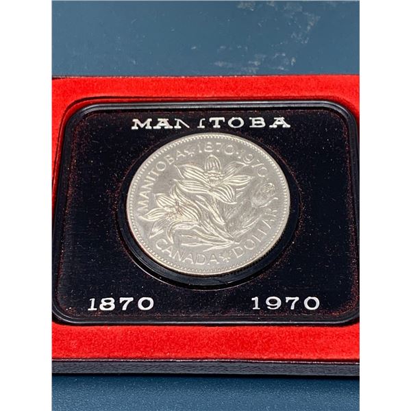 Royal Canada Mint Manitoba 1870-1970 Cased Dollar