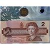 Image 3 : Royal Canada Mint Changing Times Two Dollar Bill and Twoonie 1996 Set