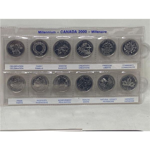 Royal Canada Mint 2000 Canada Provincial Quarter Set Millennium Quarters