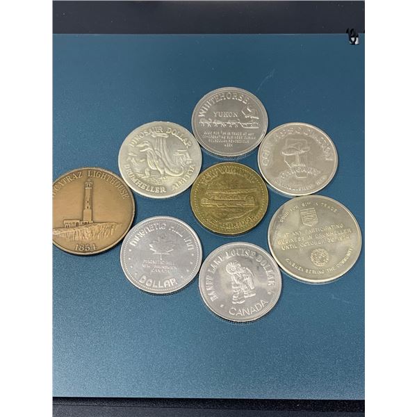 Lot of 9 Vintage collector Tokens